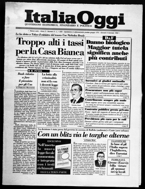 Italia oggi : quotidiano di economia finanza e politica